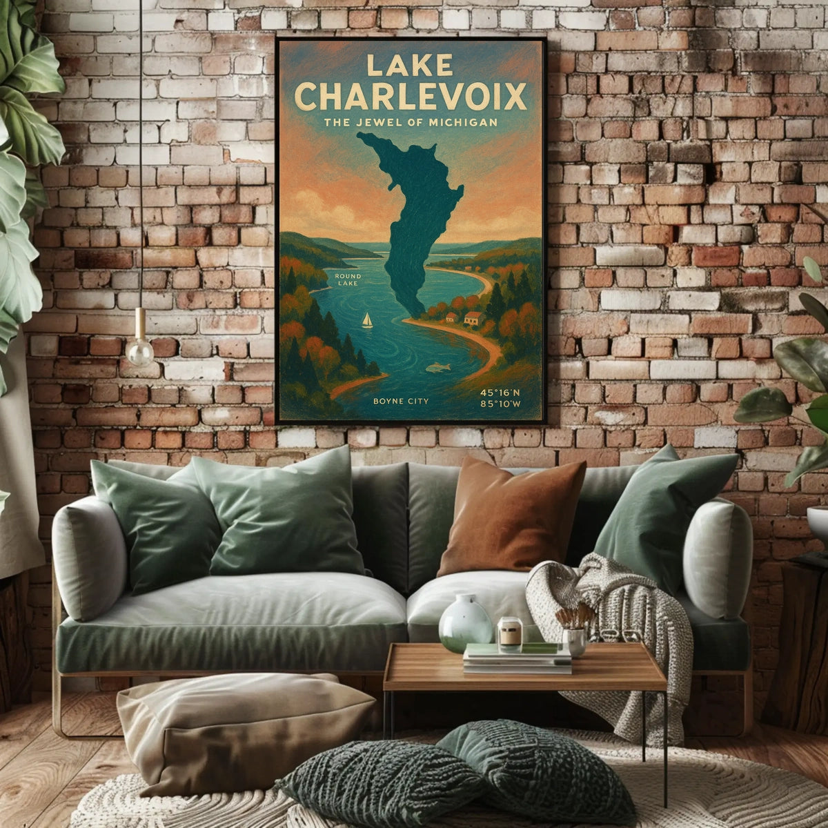 Lake Charlevoix Travel Poster