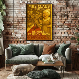 Mrs. Claus Hosts a Reindeer Fashion Show Poster