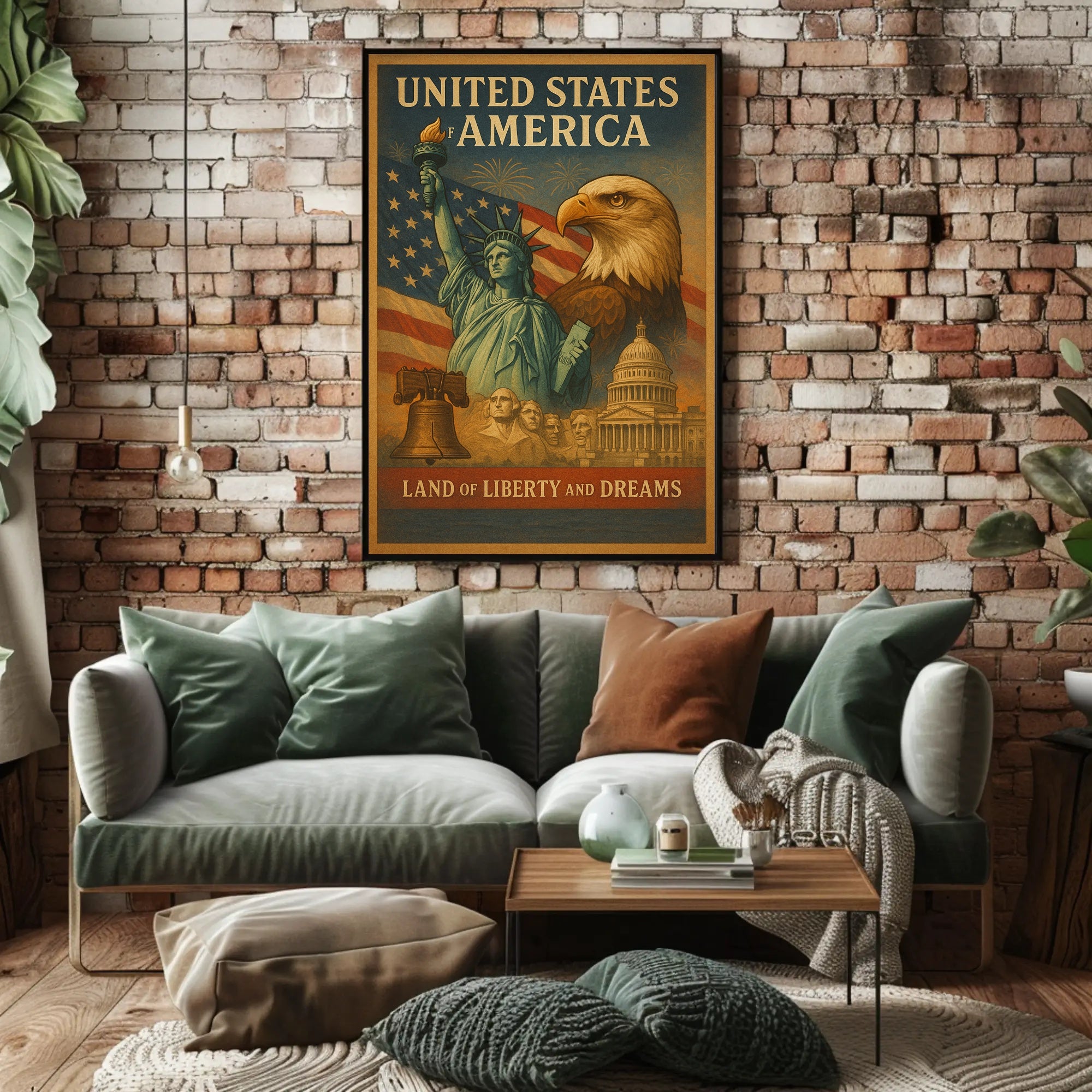Land of Liberty and Dreams Poster PosterGoat