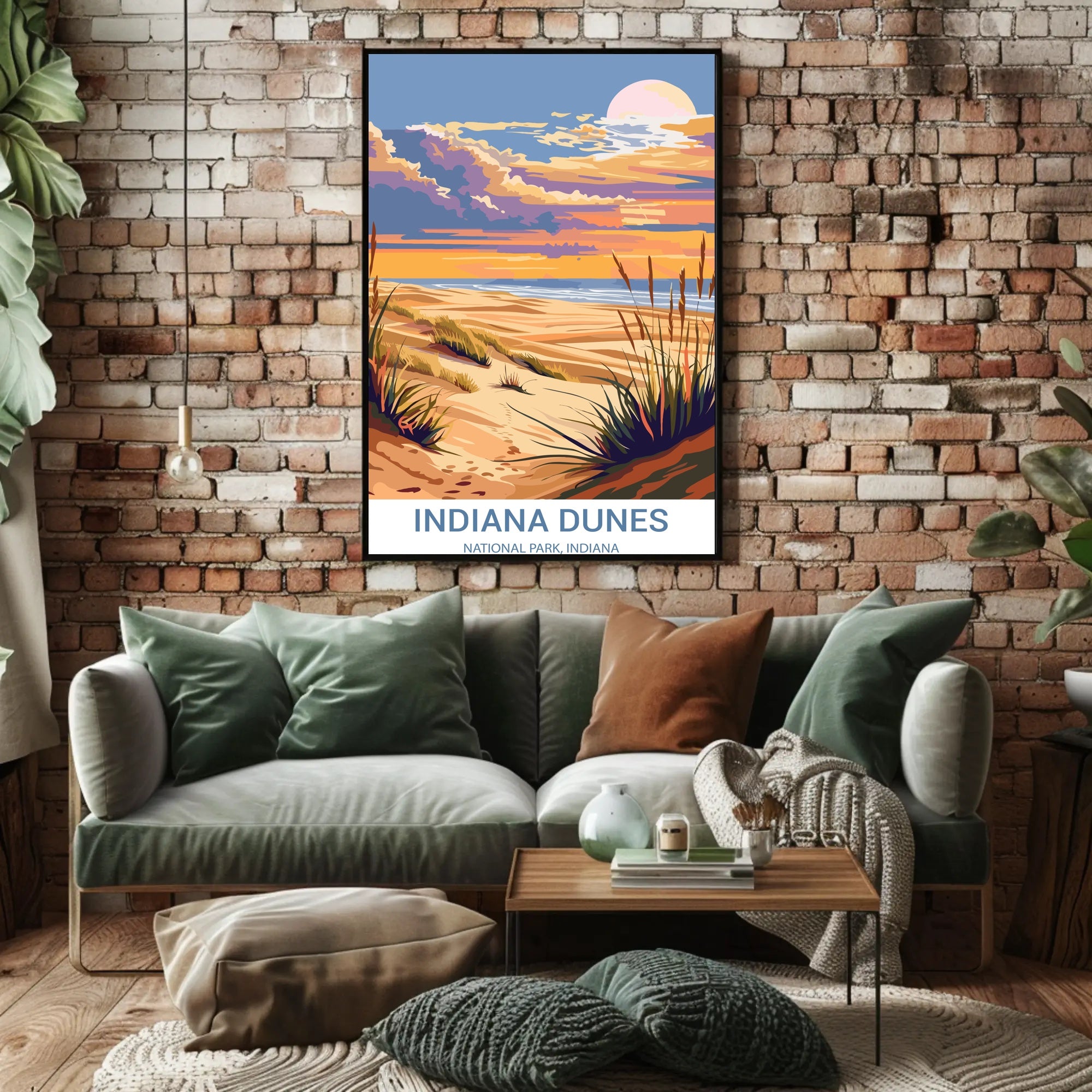 Indiana Dunes Scenic Travel Poster