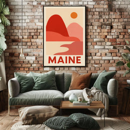 Maine Landscape Art Poster
