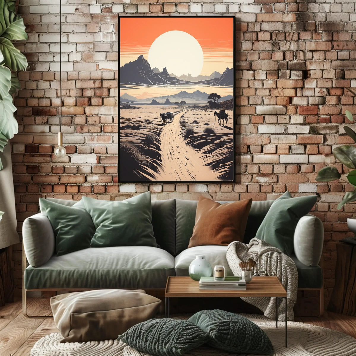 Desert Adventure Sunset: Modern Travel Exploration Poster