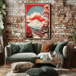 Mount Fuji Japanese Landscape Travel Poster