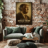 Trump Vision Promise Vintage Sepia Patriotic Poster
