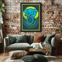 Vibrant Elephant Art Poster