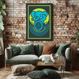 Vibrant Elephant Art Poster