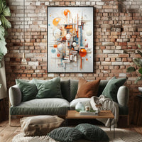 Modern Geometric Abstract Art Poster, Abstract, Artistic, or Pop Culture Poster