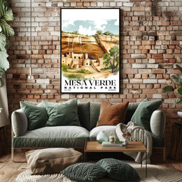 Mesa Verde Watercolor Wall Art Poster