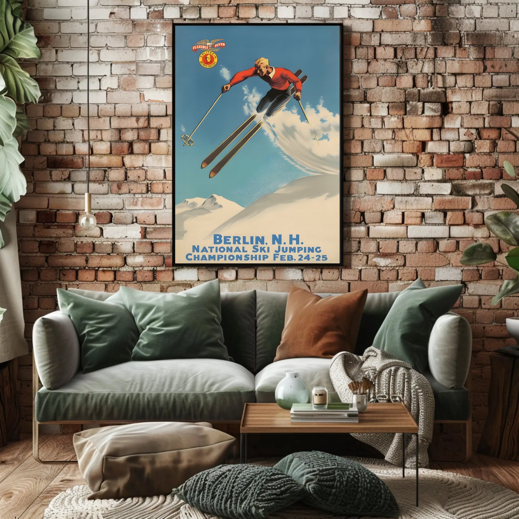Ski Jumping Championship Vintage Sports Poster PosterGoat