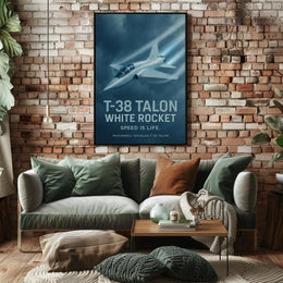 T-38 Talon Supersonic Jet Iconic Poster