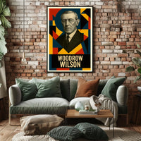 Woodrow Wilson 28th President of the United States Abstract Pop Poster