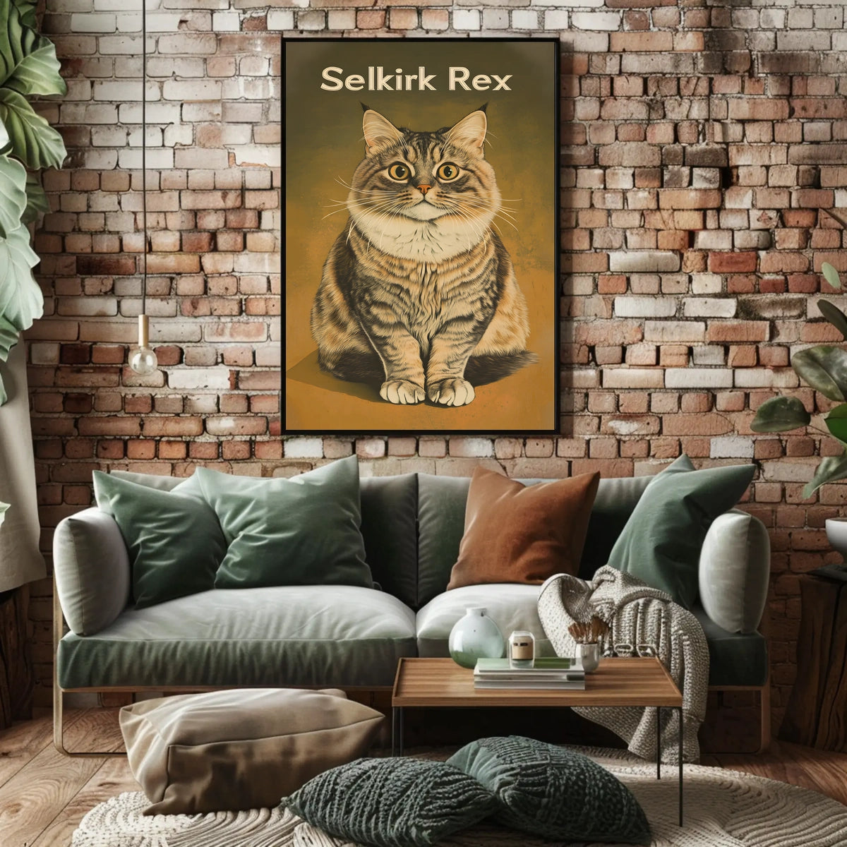 Selkirk Rex Cat Photography Realism Wall Art Poster
