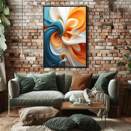 Dynamic Flow Abstract Art for Energetic Spaces Poster