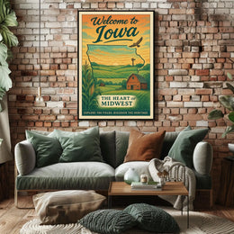 Welcome to Iowa The Heart of the Midwest Poster