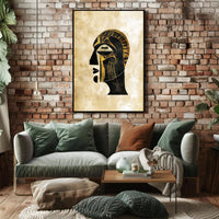 Pharaoh Abstract Poster Wall Art Gold Minimalist Print