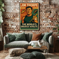 Jim Thorpe Legendary Athlete Poster