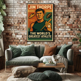 Jim Thorpe Legendary Athlete Poster