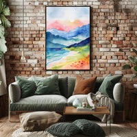 Serene Mountain Landscape Poster