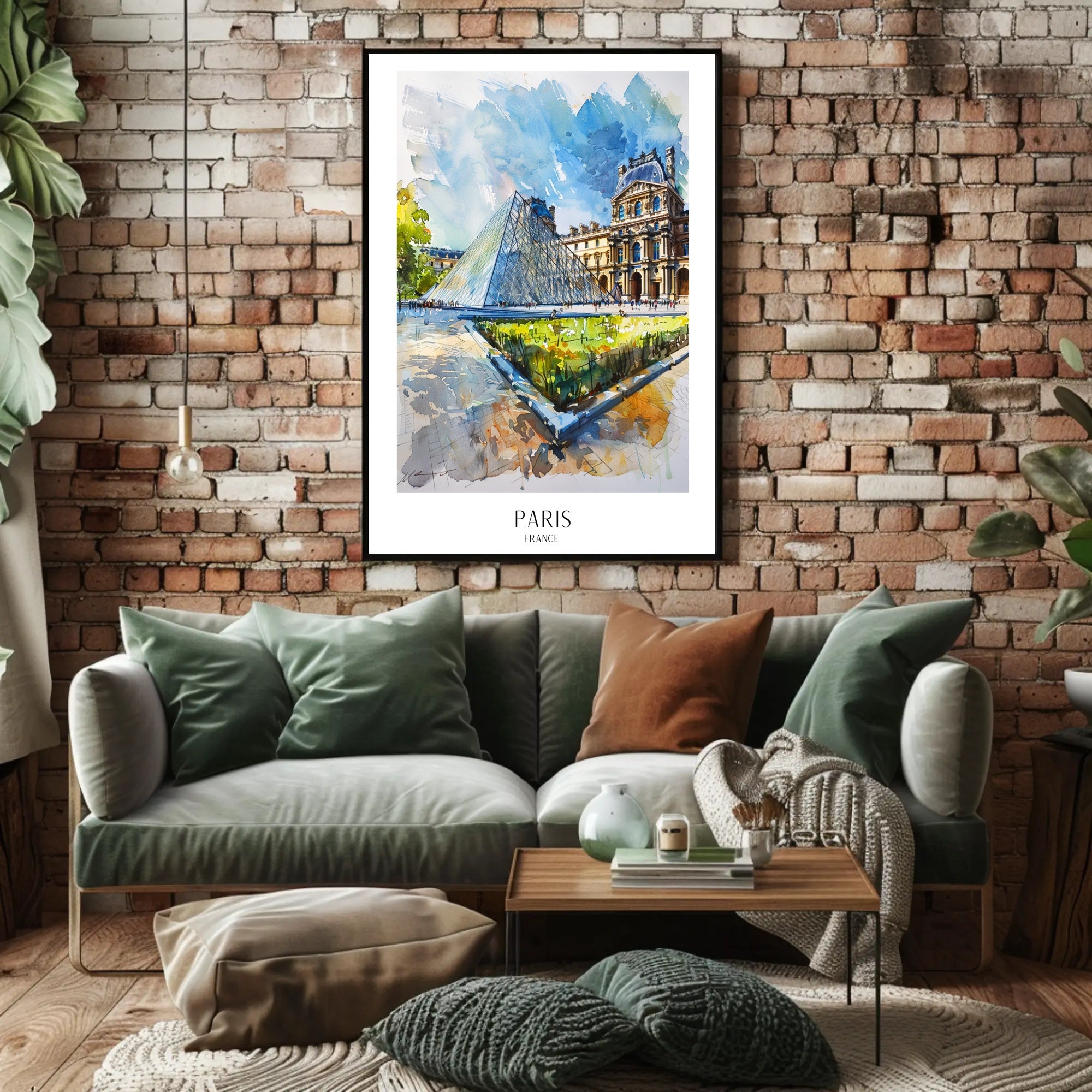 Louvre Pyramid Paris Travel Poster PosterGoat