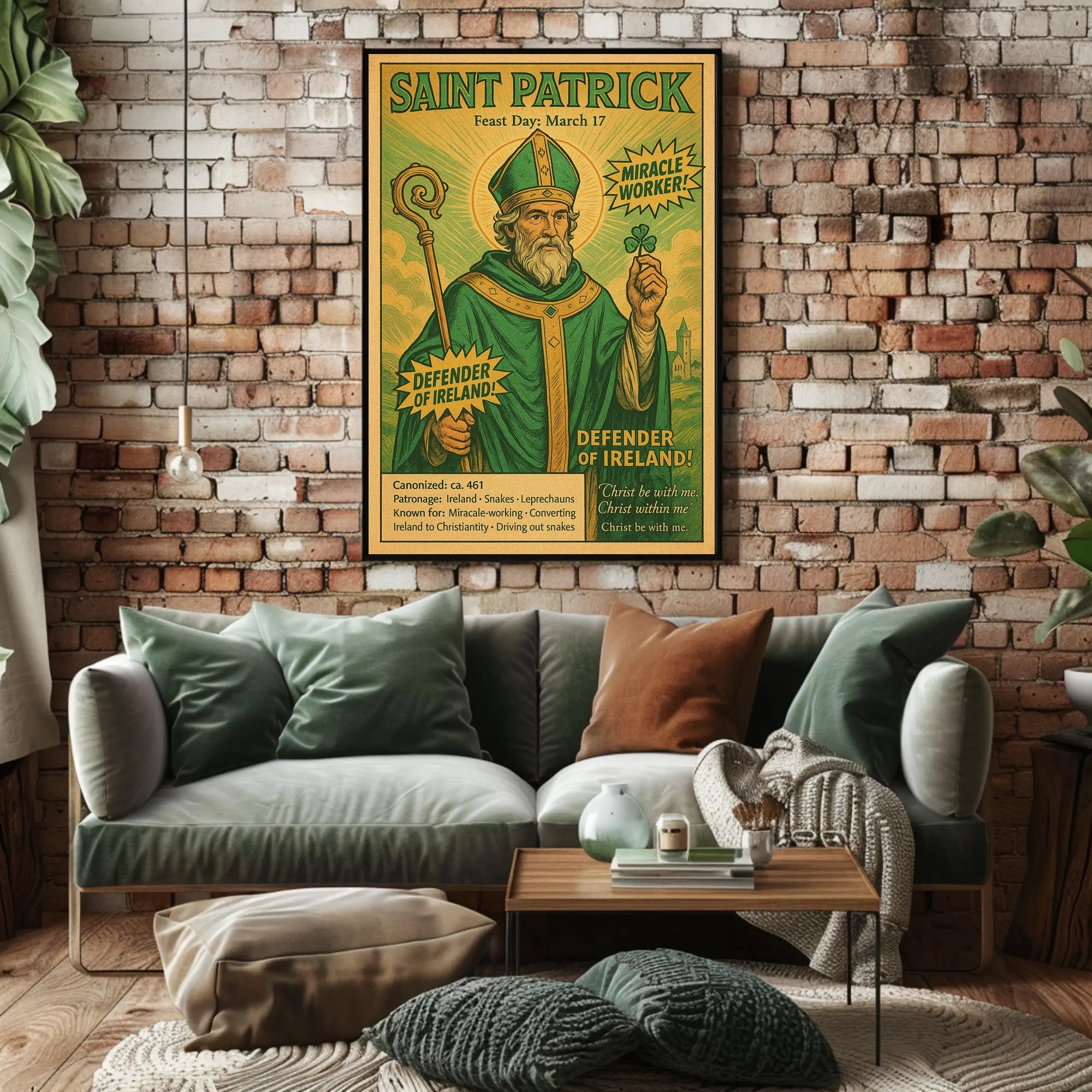 Saint Patrick – Defender of Ireland Poster PosterGoat