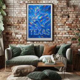 Texas In Vibrant Colors Poster