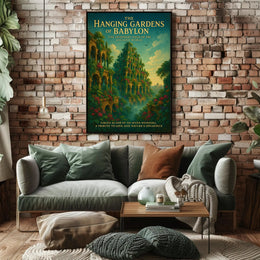 Hanging Gardens of Babylon Romantic Cultural or Heritage Poster