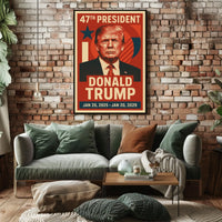 Trump 47th President Pop Art Patriot Poster