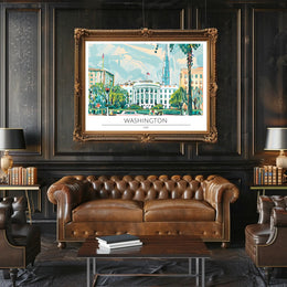 Washington D.C. Illustration Poster
