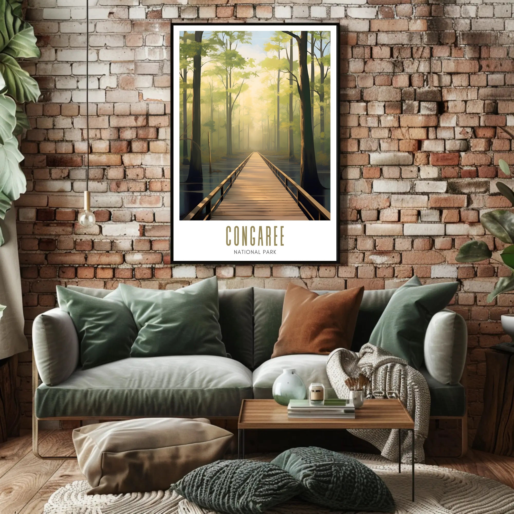 Congaree Tranquil Pathway Travel Poster Print