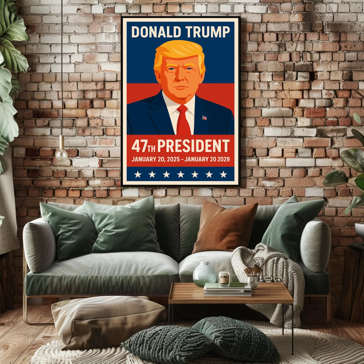 Trump 47th President Patriotic Vintage Poster