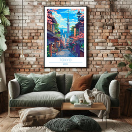 Tokyo Skytree Cherry Blossom Vibrance Urban or Cityscape Poster
