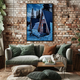 Cozy Winter Cabin Retreat Poster