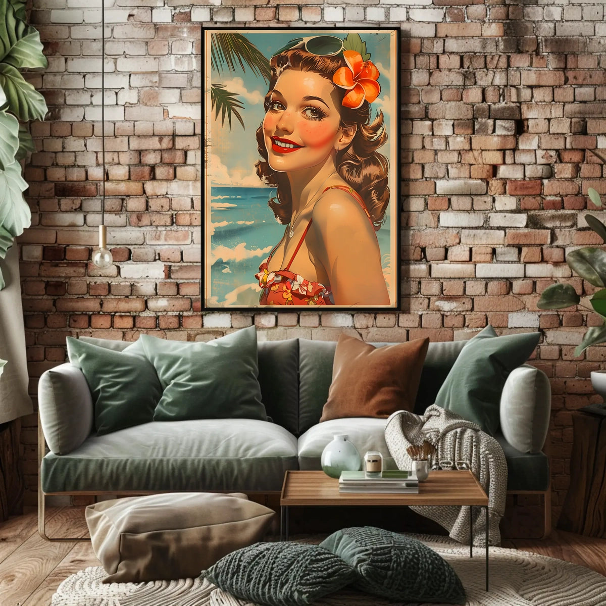 Vintage Beach Beauty Poster