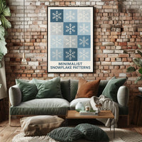 Minimalist Snowflake Patterns Minimalist Poster