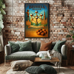 Brussels, Belgium Heart of Europe's Cultural Melange Poster