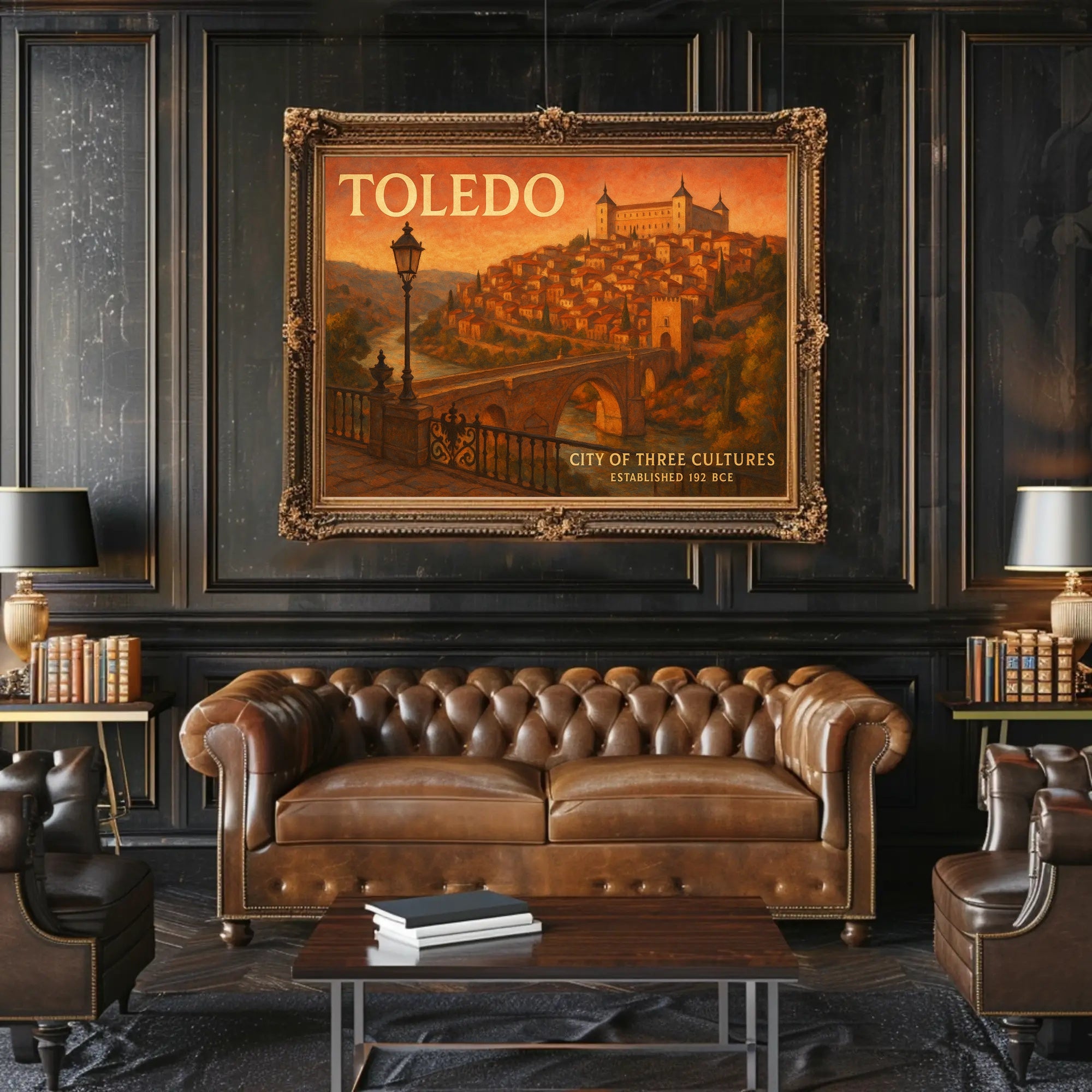 Toledo City of Three Cultures Travel Poster