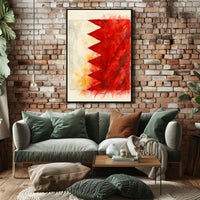Abstract Bahrain Flag Abstract Poster
