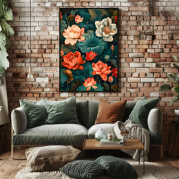 Lotus Blossom Symphony Wall Art Print