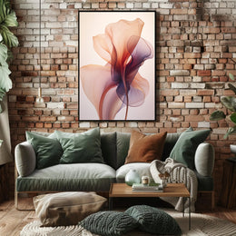Elegant Floral Abstract: Serene Pastel Art Poster