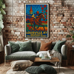 Louisville, KY Birthplace of the Kentucky Derby Poster