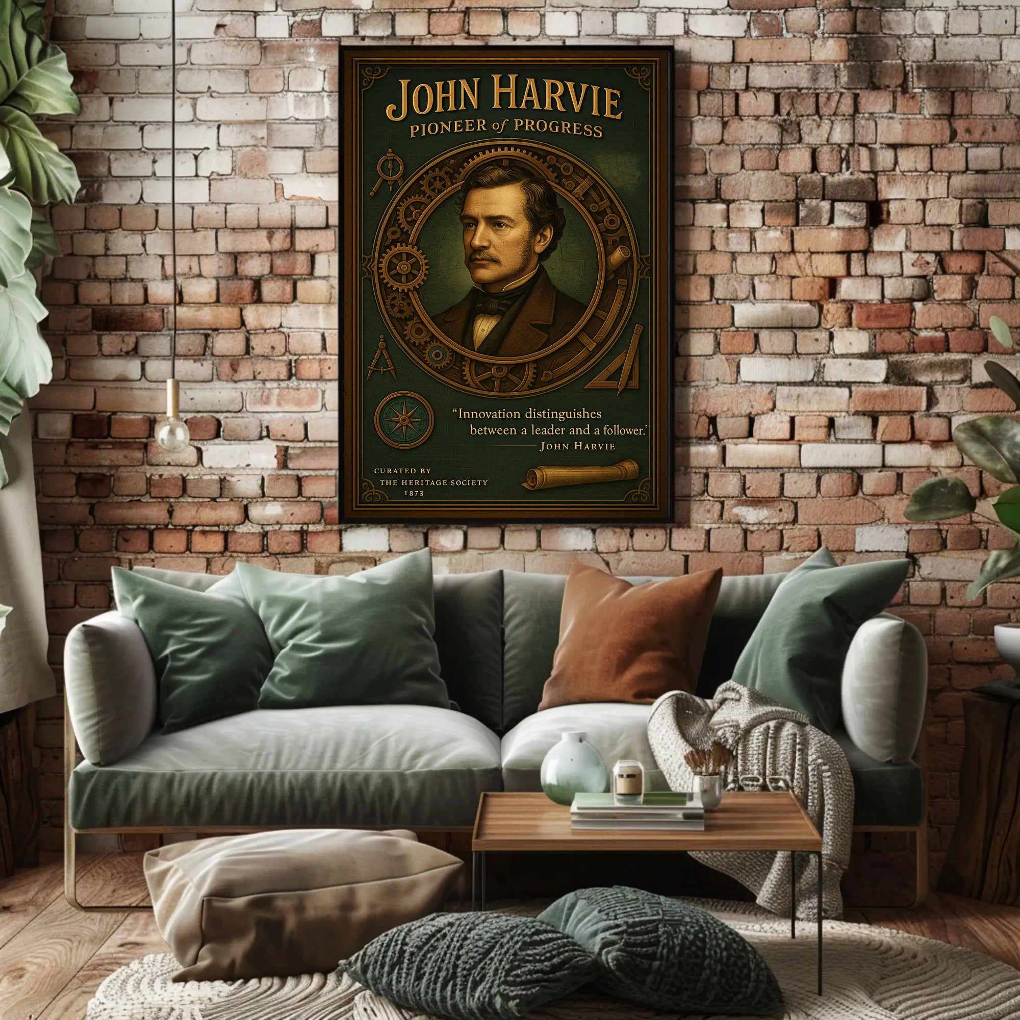 John Harvie Pioneer Of Progress Poster