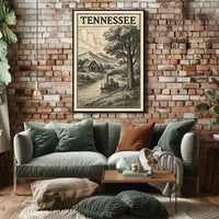 Tennessee Landscape Illustration Poster