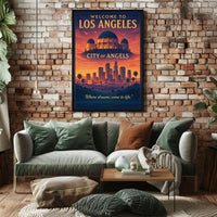 Los Angeles Dreams Vintage Travel Poster Art