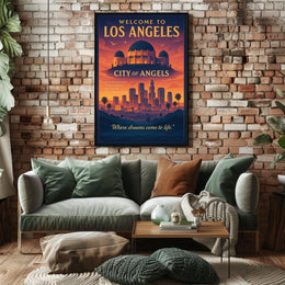 Los Angeles Dreams Vintage Travel Poster Art