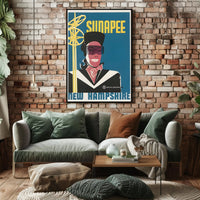 Vintage Sunapee Skiing Travel Poster PosterGoat