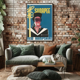 Vintage Sunapee Skiing Travel Poster PosterGoat
