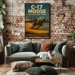 C-17 Globemaster III on Airfield Military Recruitment Poster