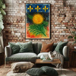 Sun Fleur De Lis Heritage Poster
