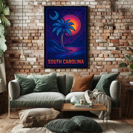 South Carolina Vibrant Landscape Poster