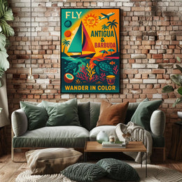 Fly to Antigua Barbuda Poster
